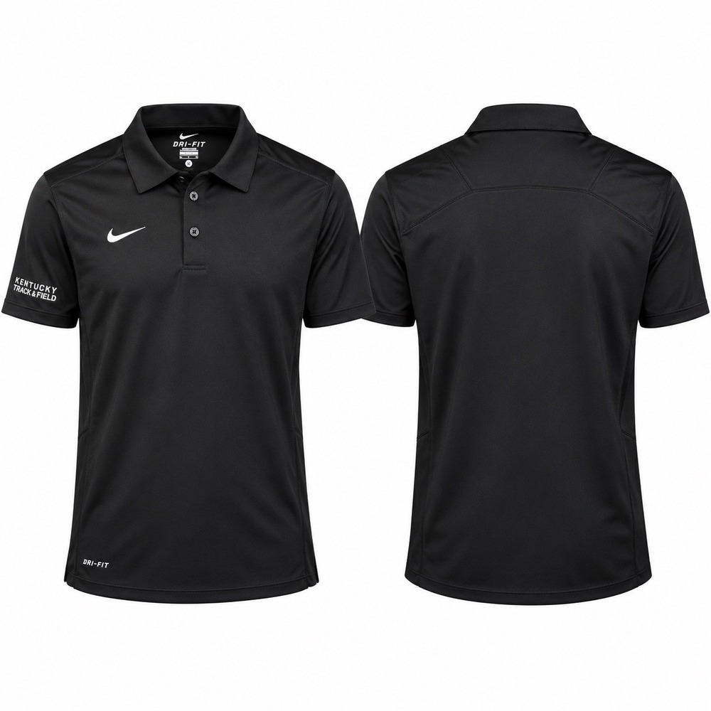 Nike Dri-FIT Kentucky Track & Field Polo Shirt Men’s Small Black NWT 418636-010